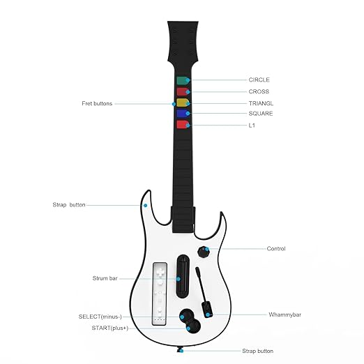 Guitar for Wii Guitar Hero and Rock Band Games